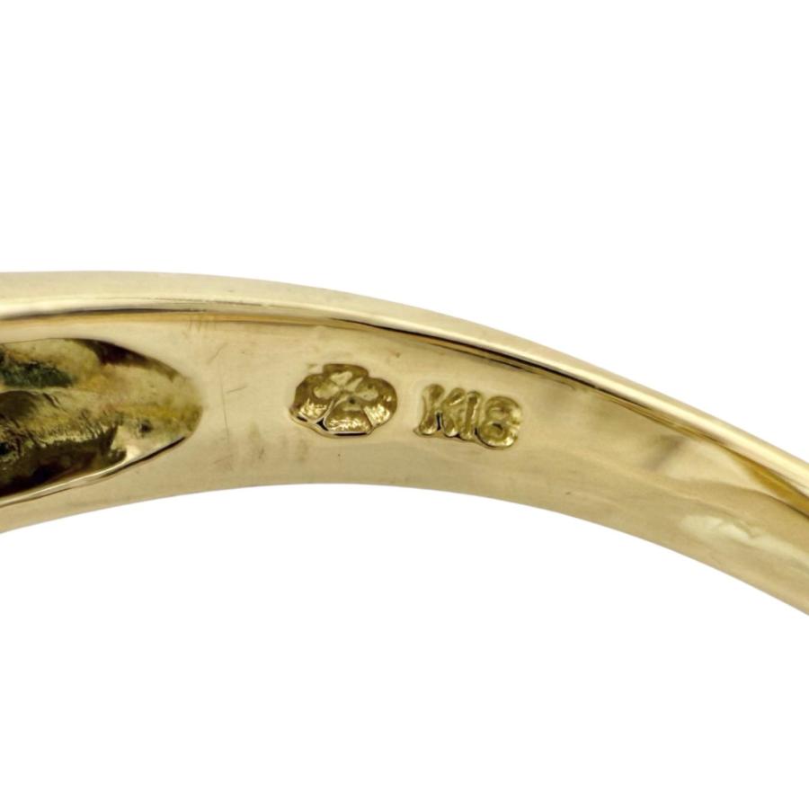 リング 指輪 15.5号 18金 K18イエローゴールド ブルートパーズ  