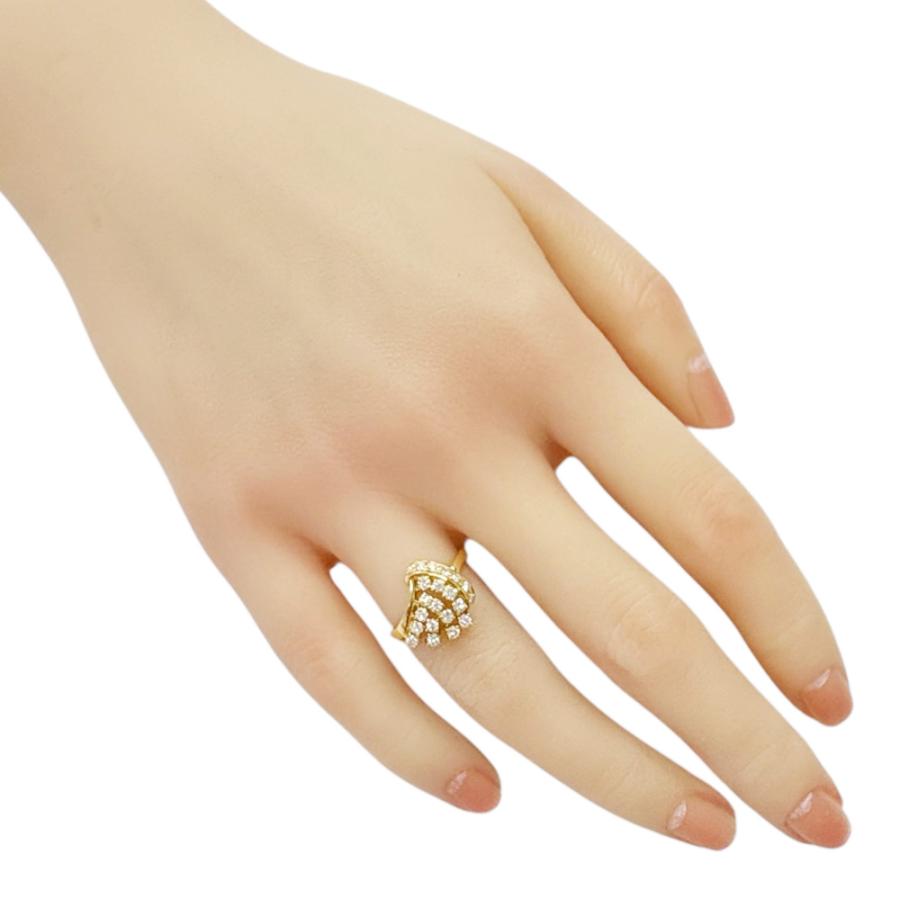 リング 指輪 9号 18金 K18イエローゴールド ダイヤモンド 0.45ct