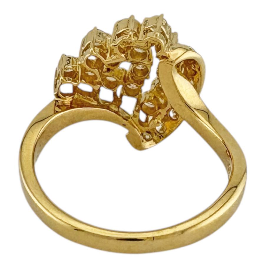 リング 指輪 9号 18金 K18イエローゴールド ダイヤモンド 0.45ct