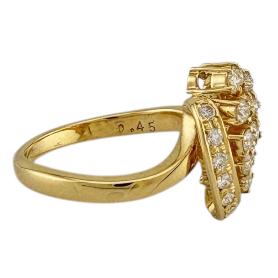 リング 指輪 9号 18金 K18イエローゴールド ダイヤモンド 0.45ct