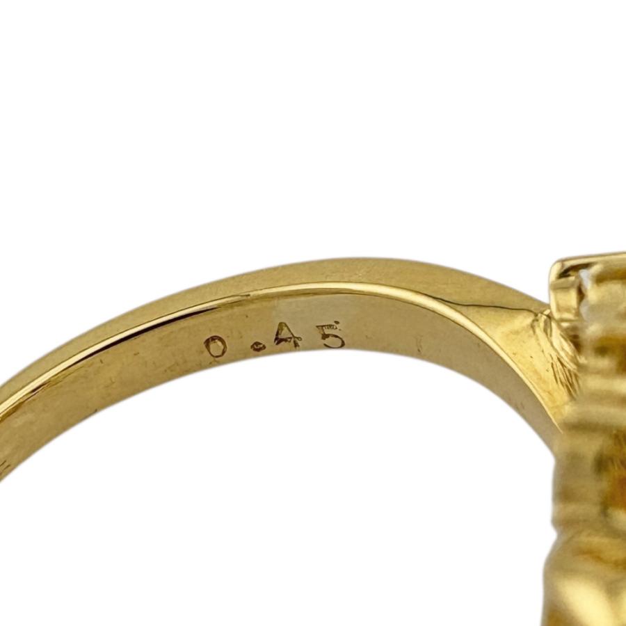 リング 指輪 9号 18金 K18イエローゴールド ダイヤモンド 0.45ct