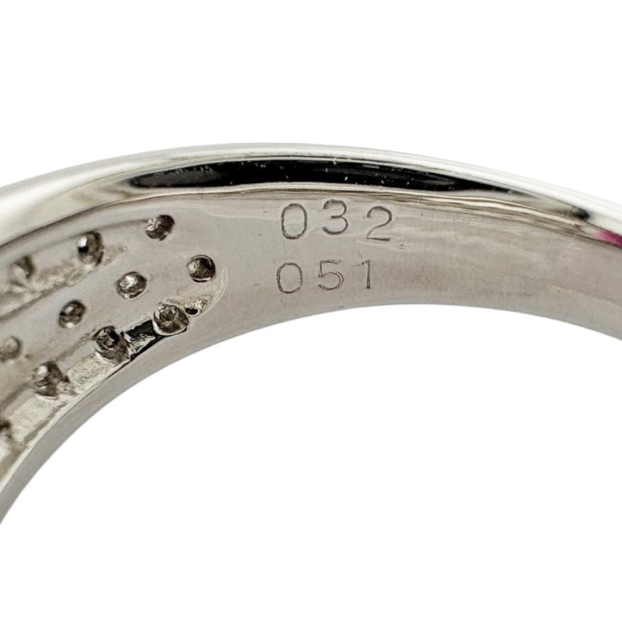 リング 指輪 11号 Pt900プラチナ ルビー レディース 中古 美品
