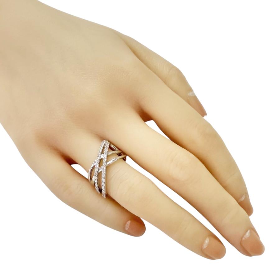 リング 指輪 12号 Pt900プラチナ ダイヤモンド レディース 中古 美品  