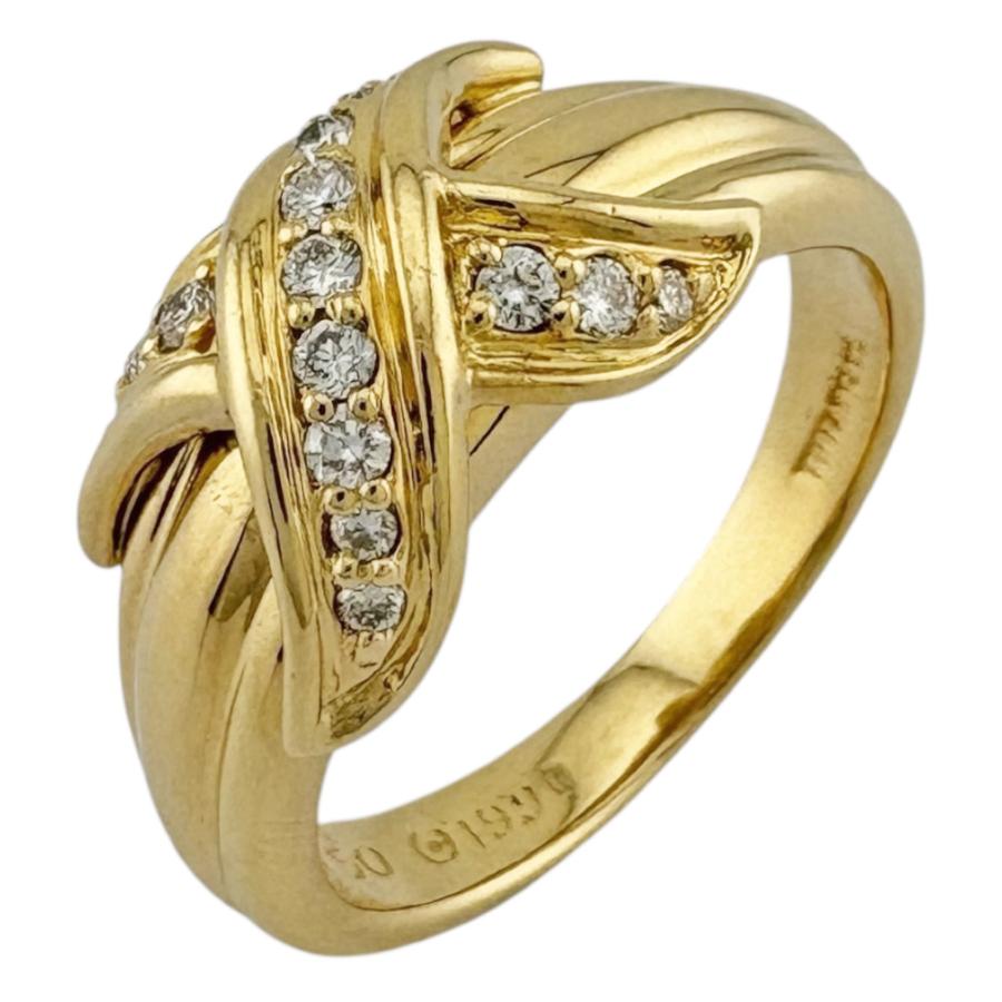 リング 指輪 13.5号 18金 K18イエローゴールド ダイヤモンド  