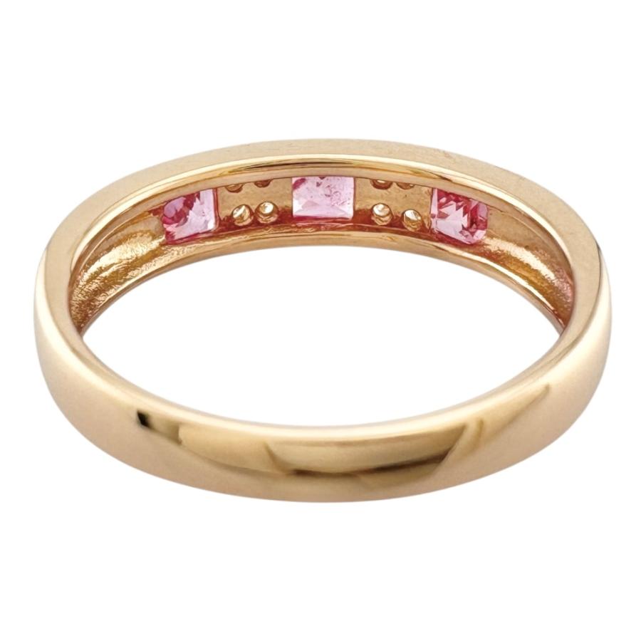 リング 指輪 12号 18金 K18ピンクゴールド ピンクサファイア  