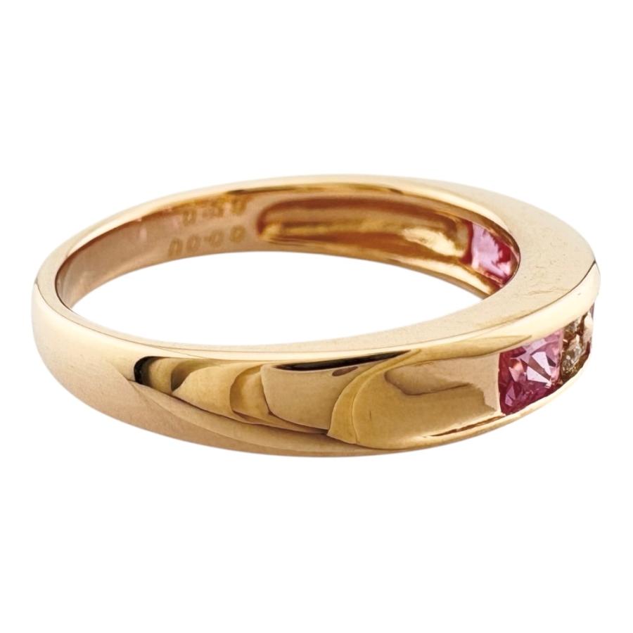 リング 指輪 12号 18金 K18ピンクゴールド ピンクサファイア  