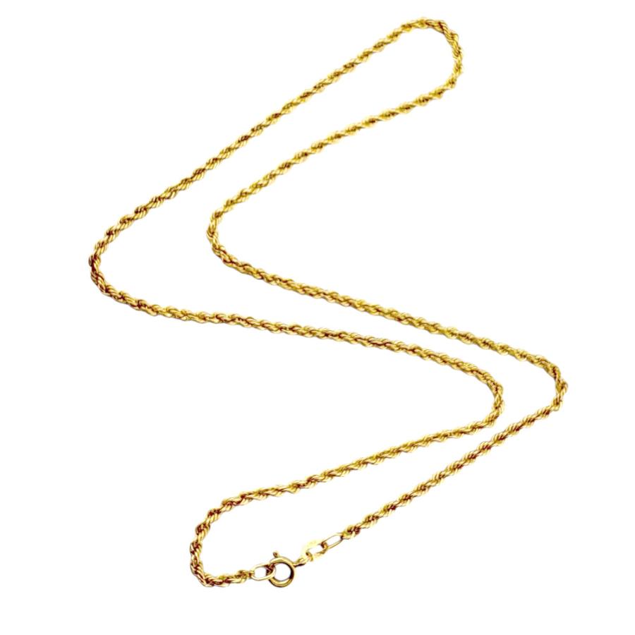 18金イタリアンネックレス３g イタリア ネックレス 18金 K18イエローゴールド レディース 中古 美品