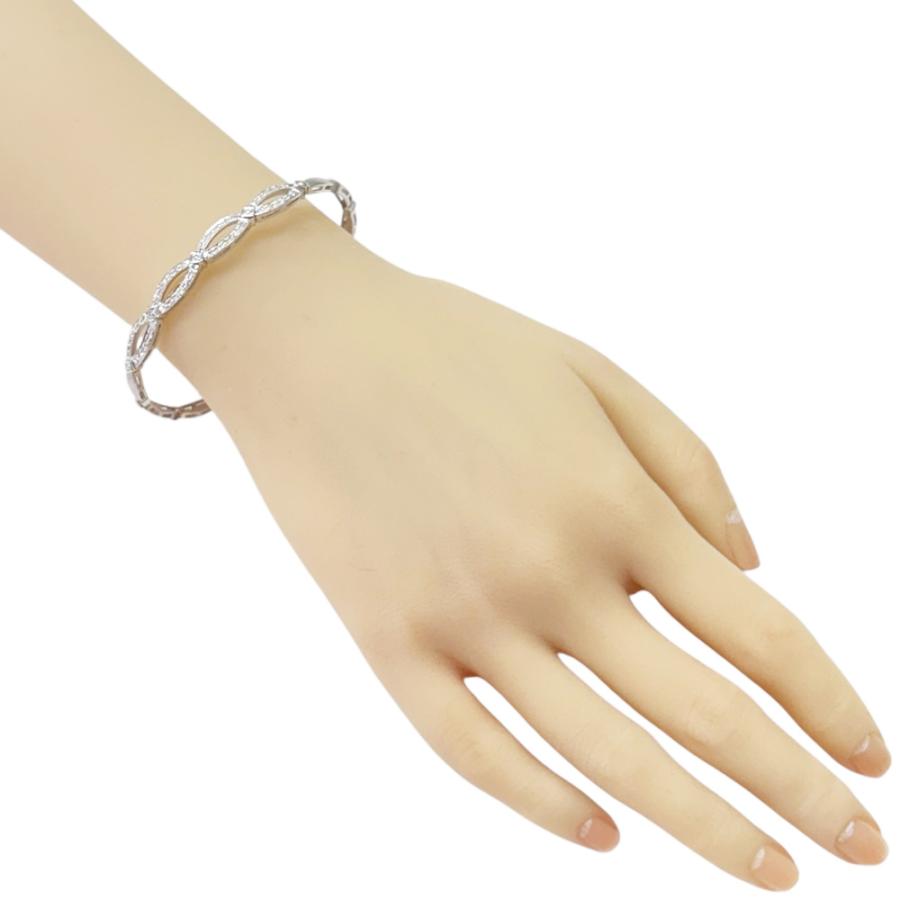 ブレスレット 18金 K18ホワイトゴールド ダイヤモンド レディース 中古 
