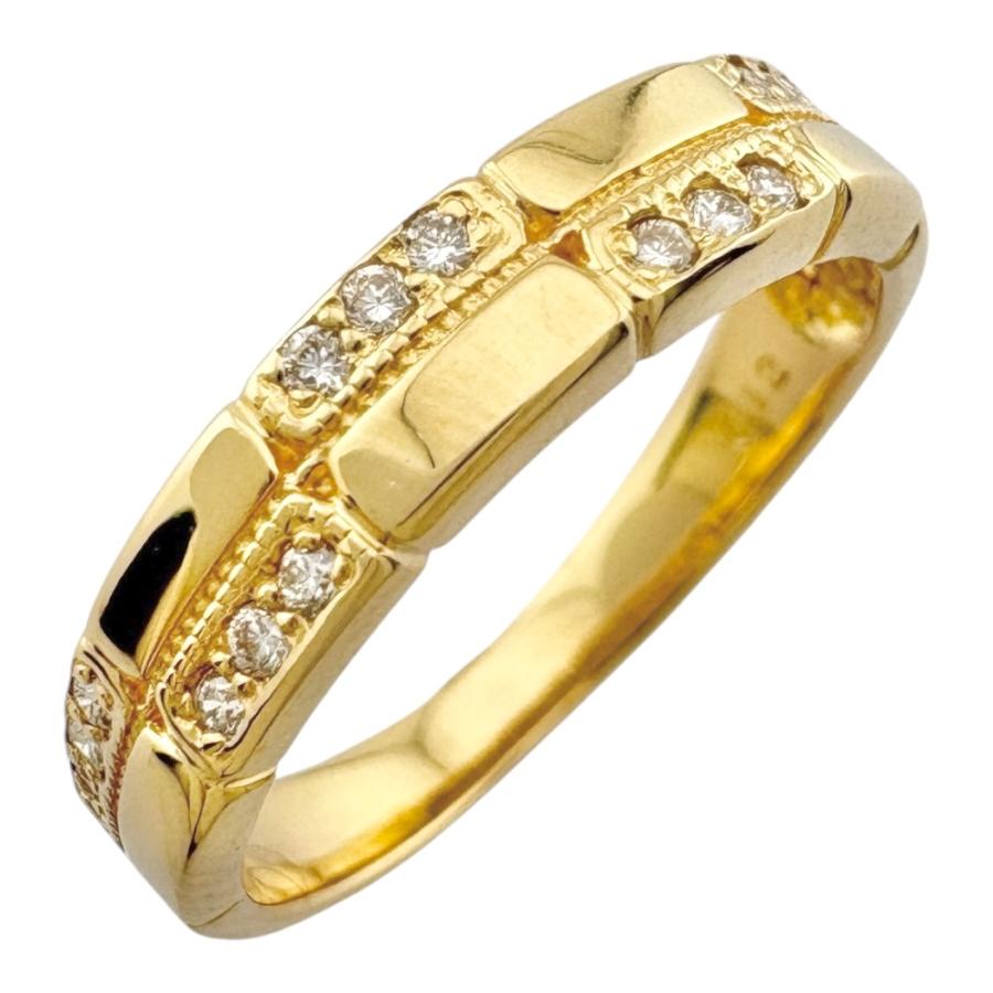 リング 指輪 8.5号 18金 K18イエローゴールド ダイヤモンド レディース