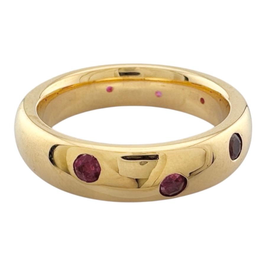 リング 指輪 14号 18金 K18イエローゴールド ルビー レディース 中古