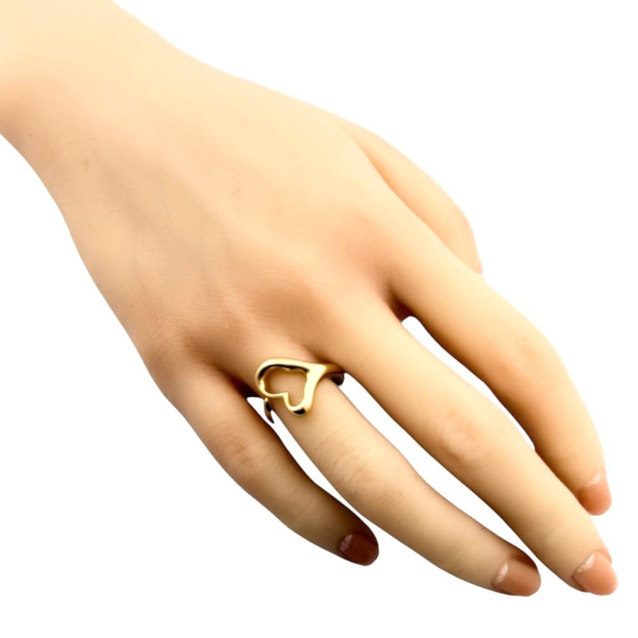 ハート リング 指輪 11.5号 18金 K18イエローゴールド レディース 中古