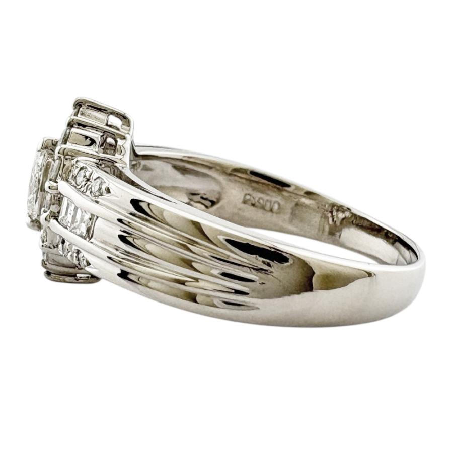 pt900 プラチナダイヤモンドリング　１７号 リング 指輪 17号 Pt900プラチナ ダイヤモンド レディース 中古
