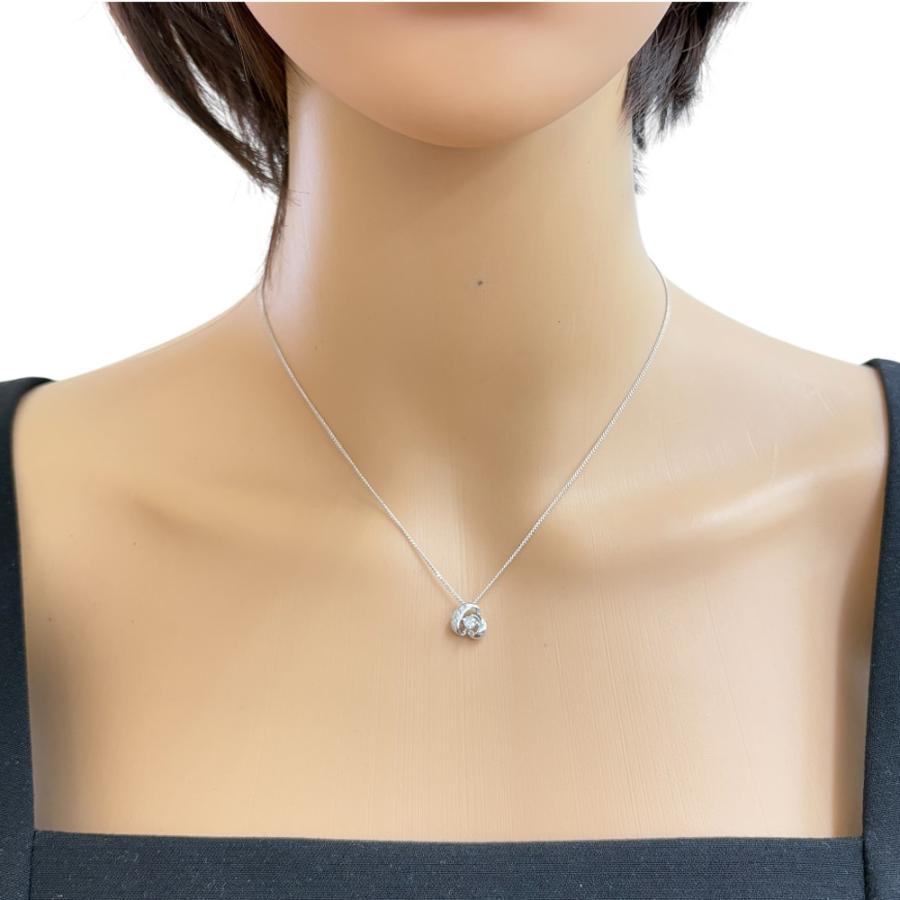 ネックレス Pt850プラチナ ダイヤモンド レディース 中古 美品 : R&K 