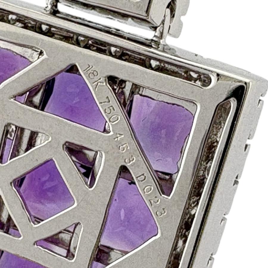 18k ホワイトゴールド　アメジスト ネックレス 18金 K18ホワイトゴールド アメジスト レディース 中古 美