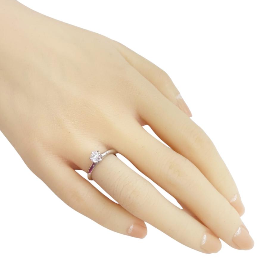 リング 指輪 9号 Pt950プラチナ ダイヤモンド 0.46ct レディース 中古