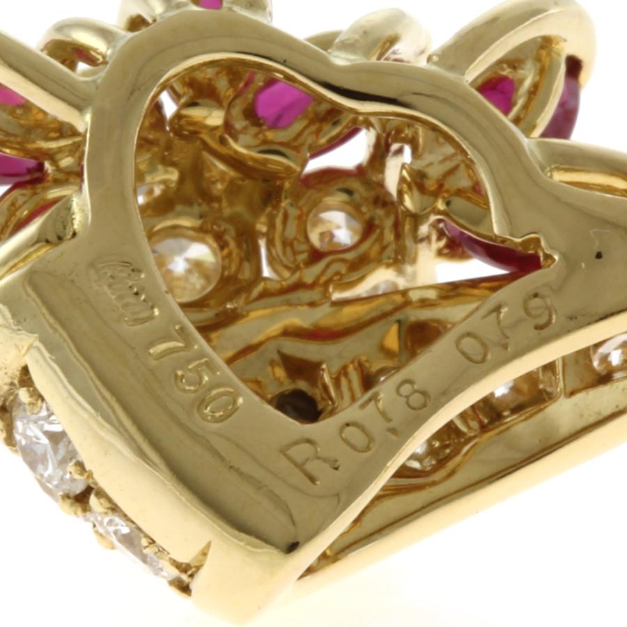 Queen クィーン ネックレス 18金 K18イエローゴールド ルビー 0.78ct  