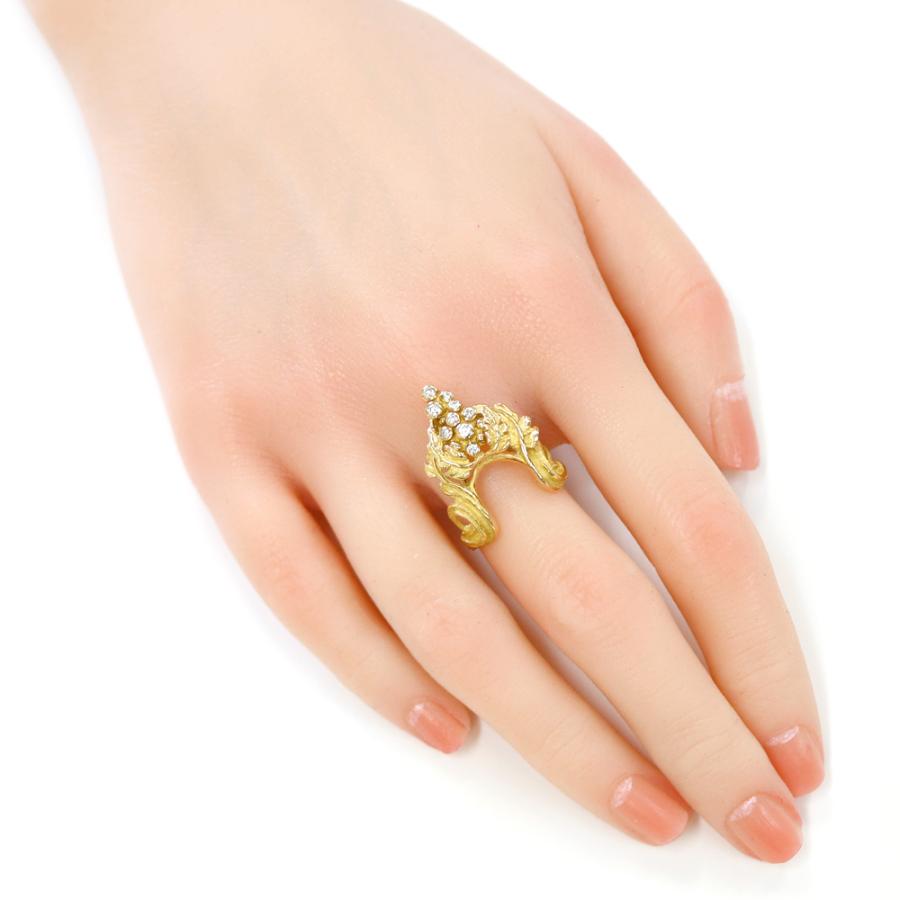 ルビー デザインリング K18 イエローゴールド 12.5号 未使用】ルビー 18金デザインリング