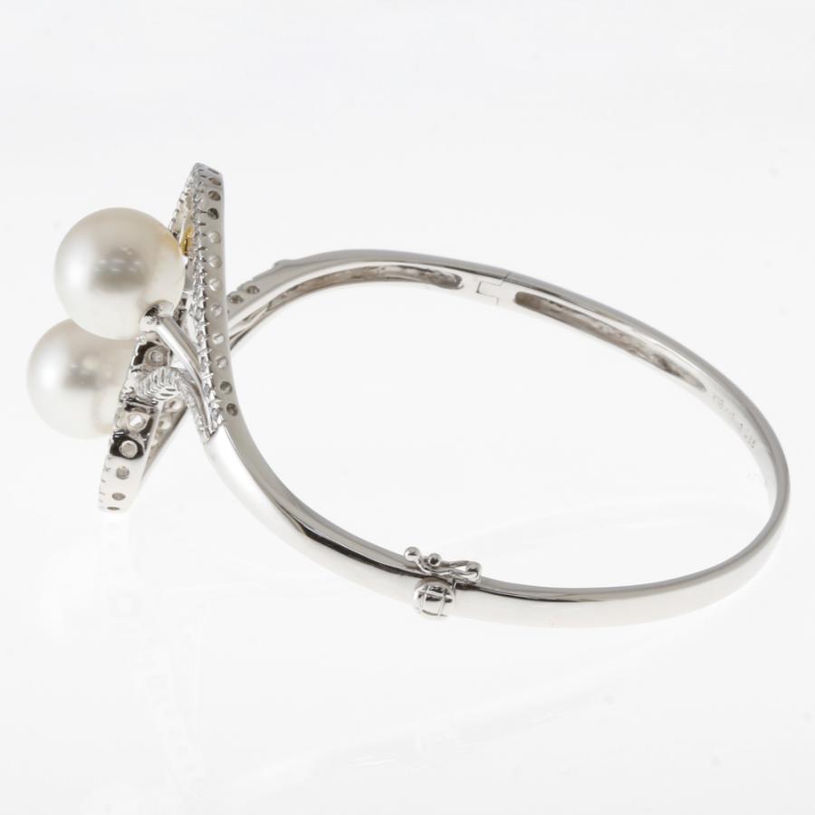 バングル　七宝焼　ユニコーン 作家 SHOW YAMAGATA バングル 18金 K18ホワイトゴールド パール