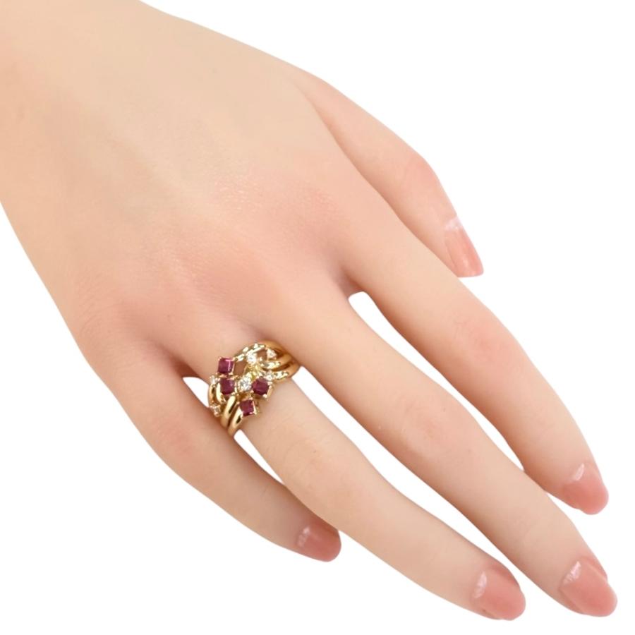 18金ルビーリング K18/Pt「ルビー ヌード」チェーンリング｜【オレフィーチェ】Orefice