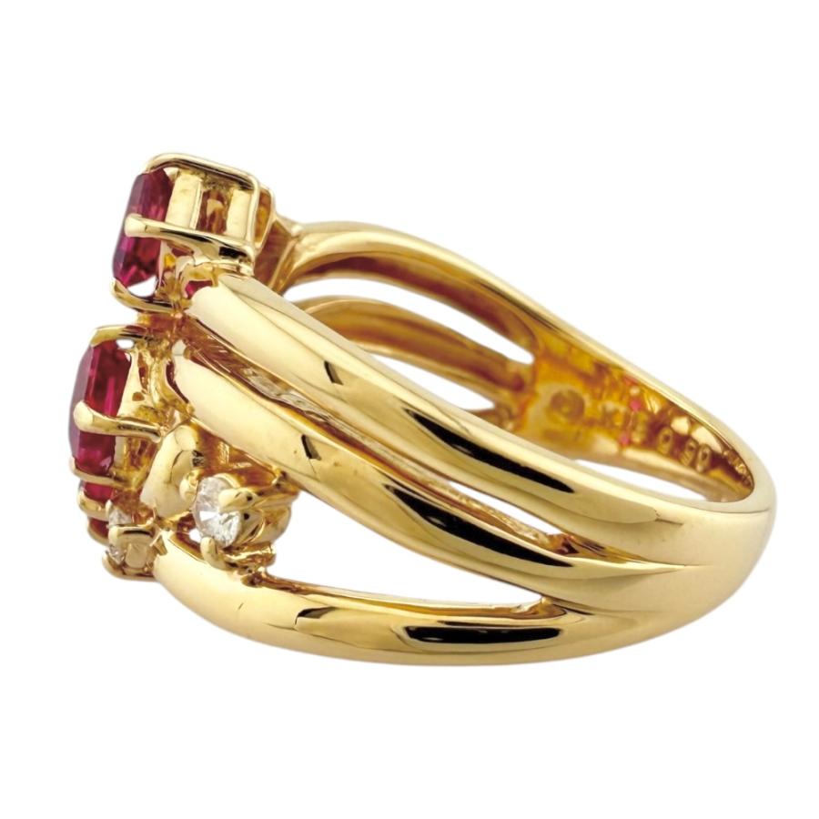 18K ルビー　リング　13号 ゴールド ルビー ダイヤ リング13号 セイコージュエリー K18YG リング