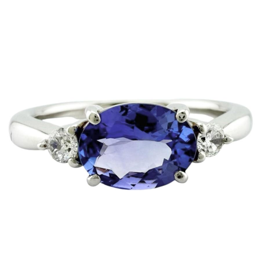 リング 指輪 13.5号 Pt900プラチナ タンザナイト レディース 中古 美品  