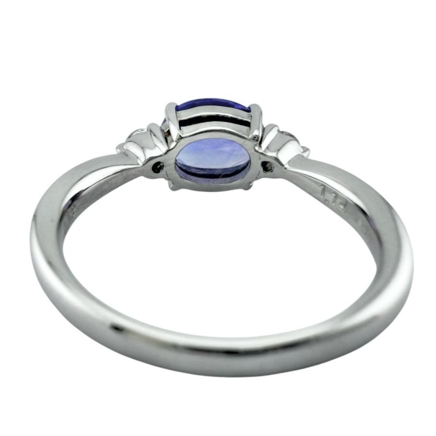 リング 指輪 13.5号 Pt900プラチナ タンザナイト レディース 中古 美品  