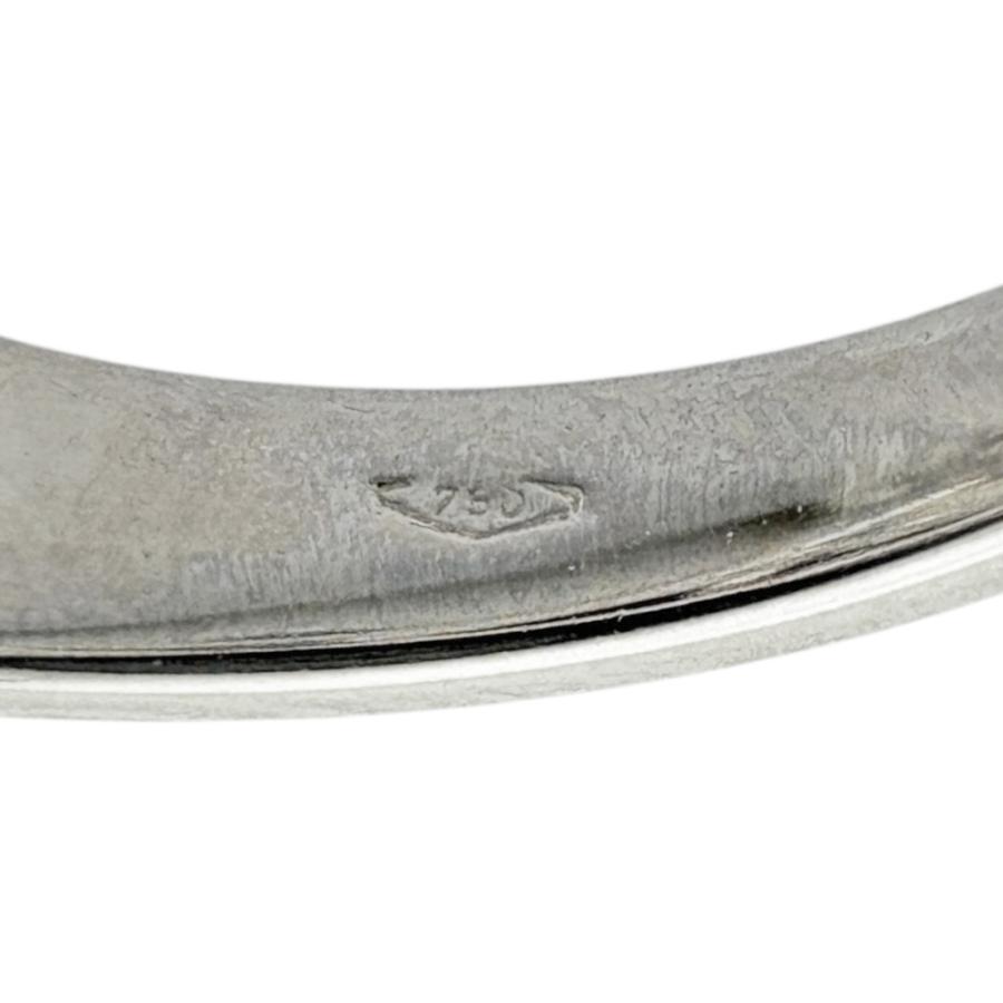 ハート リング 指輪 11号 18金 K18ホワイトゴールド ピンクサファイア