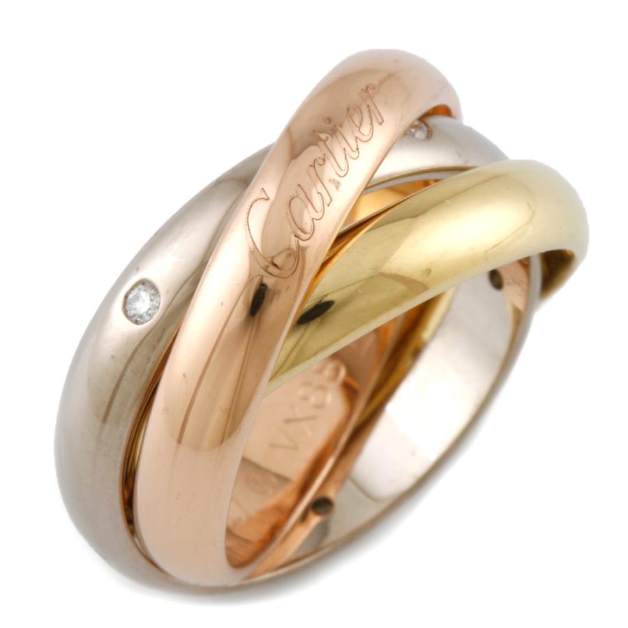 カルティエ Cartier K18yg Wg Pg リング 指輪 トリニティ 3連3カラー ダイヤ 47 7号 18金 K18ゴールド K18ホワイトゴールド シルバー ピンクゴールド Bj 中古 Ref R Kリサイクルキングyahoo 店 通販 Yahoo ショッピング