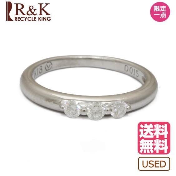 ヴァンドーム青山 ピンキーリング 指輪 レディース 18金 Vendome Aoyama K18wg ダイヤモンド D0 15 スリーストーン 3石 4号 18k Ref R Kリサイクルキングyahoo 店 通販 Yahoo ショッピング