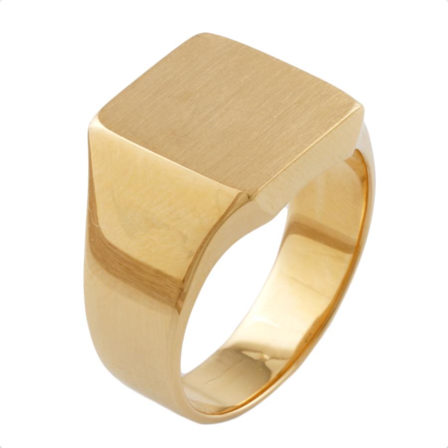 限定セール中‼︎　K18縦長印台ゴールドリング　18号　147K2507 K18縦長印台ゴールドリング 18号 147K2507 K18印台指輪