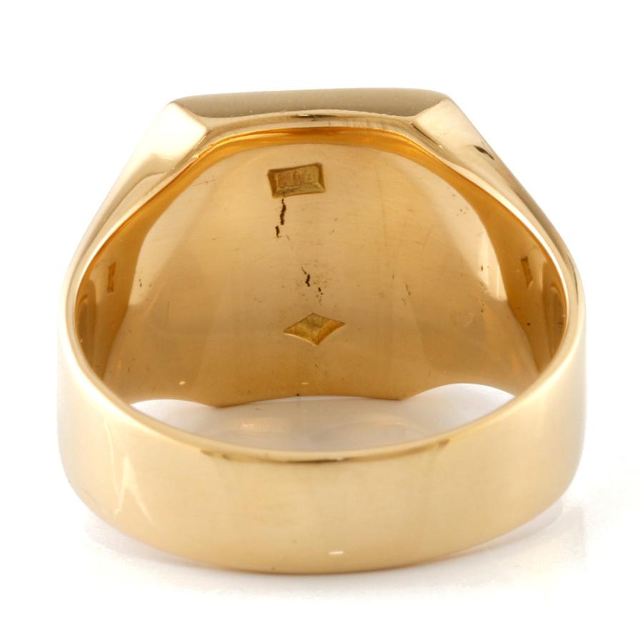 K18 リング 指輪 印台 18金 K18ゴールド ゴールド【SH】 中古 : R&K