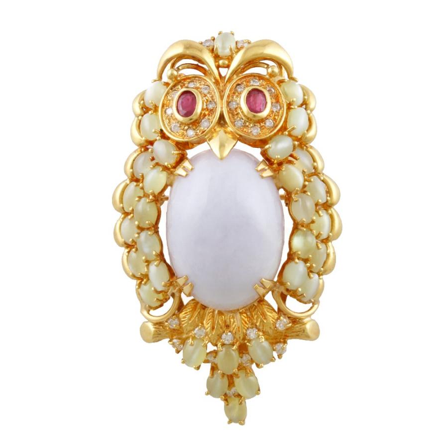 K18 ブローチ ペンダントトップ カルセドニ ルビー キャッツアイ ダイヤモンド D0 40 ふくろう フクロウ 梟 18金 K18ゴールド ギフト プレゼント 中古 Ref R Kリサイクルキングyahoo 店 通販 Yahoo ショッピング