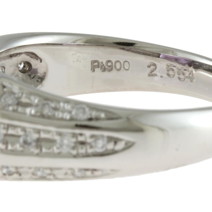 Pt900 リング 指輪 合成サファイア2.554CT パープルカラー