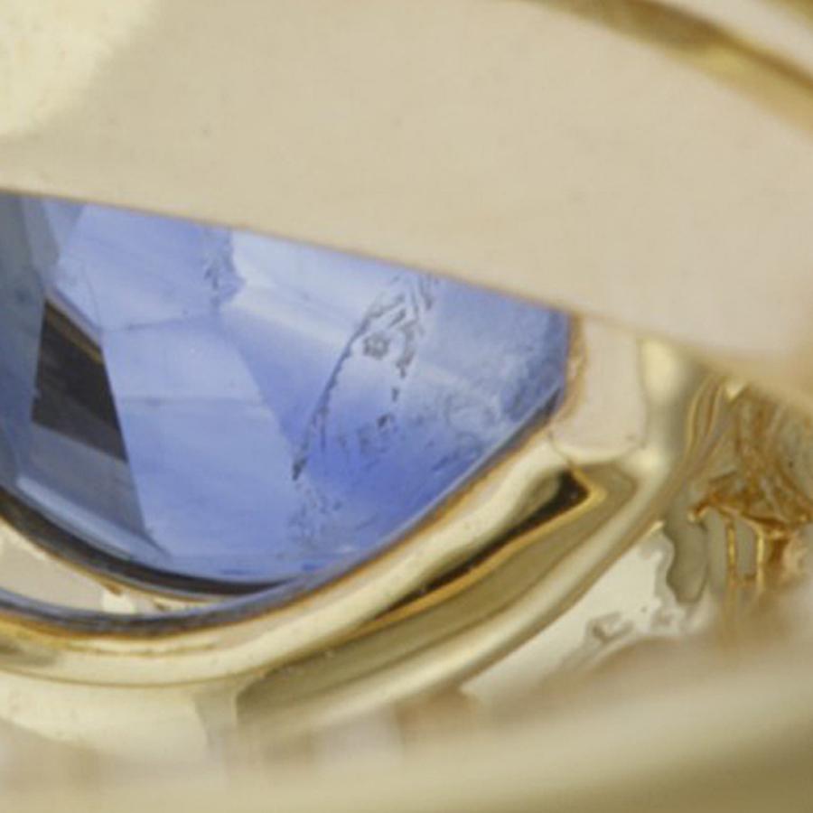 ゴールド サファイア デザインリング K18 14号 リング 指輪 14号 18金 K18イエローゴールド サファイア レディース