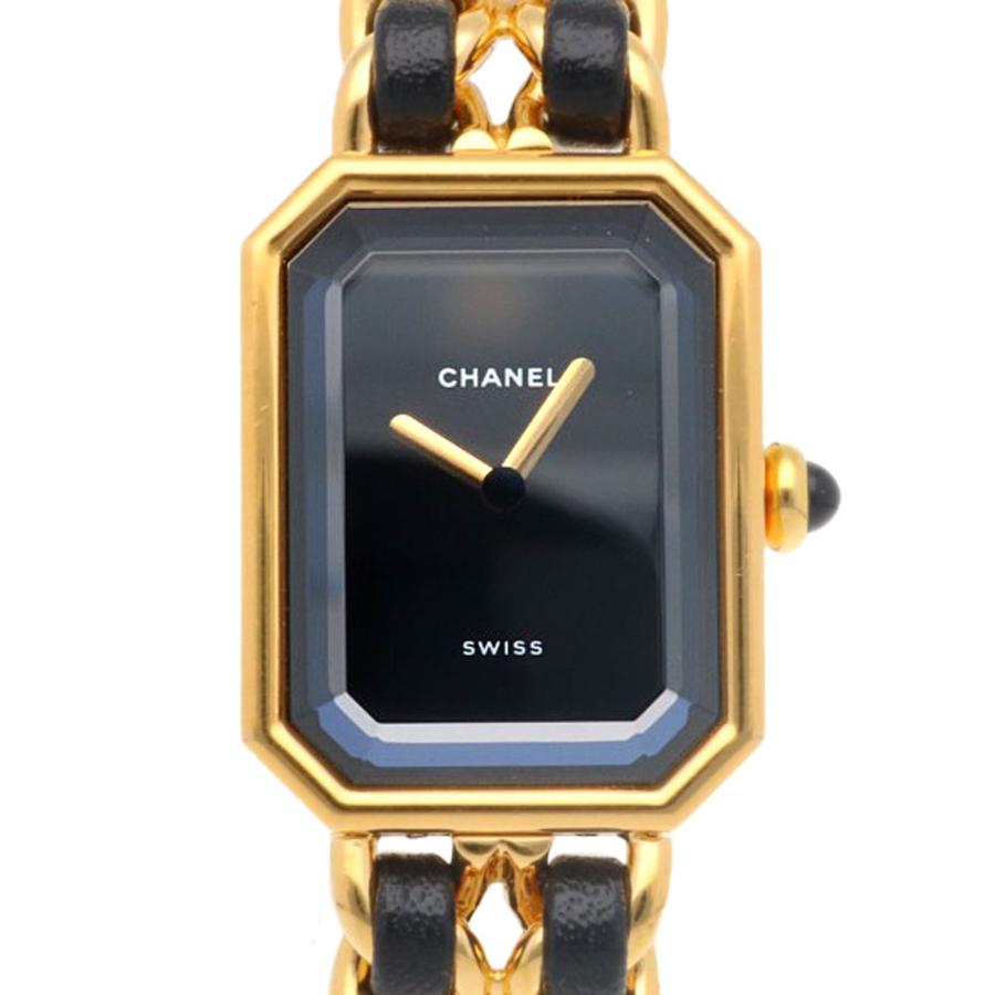 T129 シャネル プルミエールL H0001 GP×レザー クォーツ