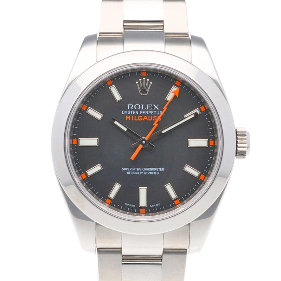 ROLEX 自動巻き時計ミルガウス ロレックス ミルガウス Ref.1019 6番 SS 自動巻き ブラック文字盤