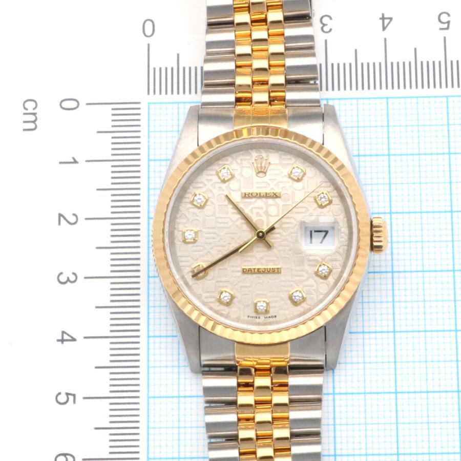 ロレックス デイトジャスト 腕時計 時計 ステンレススチール 16233 自動巻き メンズ 1年保証 ROLEX 中古｜rk-y｜11