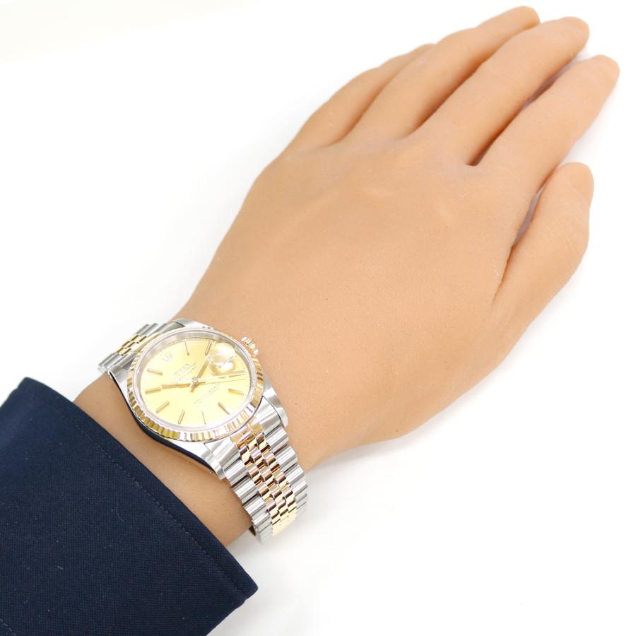 ロレックス デイトジャスト オイスターパーペチュアル 腕時計 時計 ステンレススチール 16233 自動巻き メンズ 1年保証 ROLEX 中古｜rk-y｜02