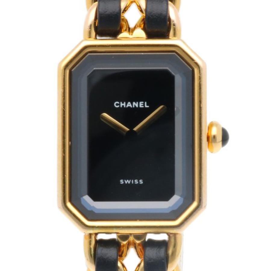 CHANEL シャネル プルミエール Lサイズ H0001 GP【中古】 CHANEL ヴィンテージ プルミエールL GP H0001 Lサイズ クォーツ 中古
