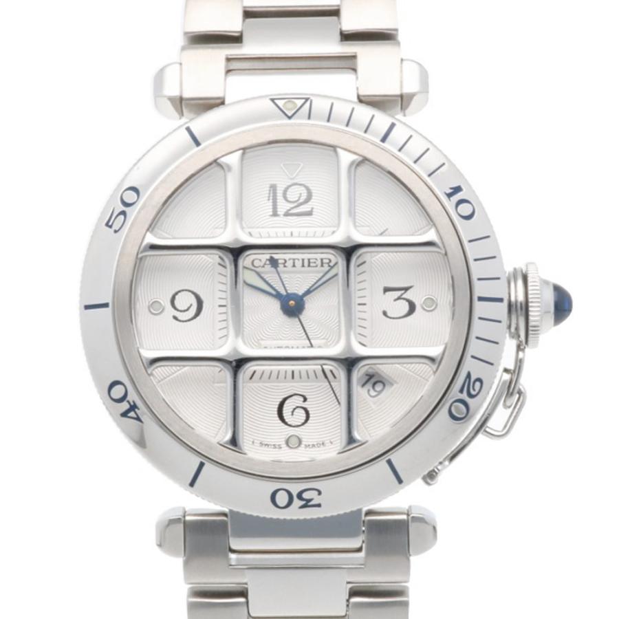 カルティエ　パシャ　メリディアン　シルバー　ステンレス　Cartier 腕時計 CARTIER カルティエ パシャ メリディアン 腕時計 ステンレス