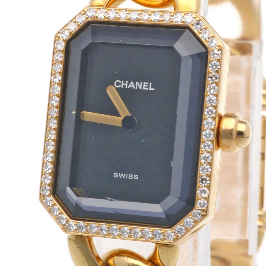 CHANEL シャネル プルミエール L 腕時計 時計 18金 K18イエロー