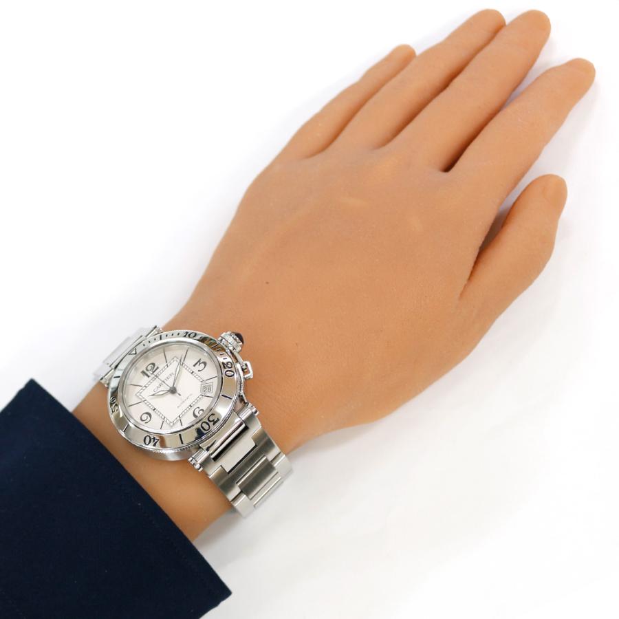 カルティエ パシャ シータイマー 腕時計 ステンレススチール W31080M7 自動巻き メンズ 1年保証 CARTIER 中古｜rk-y｜02