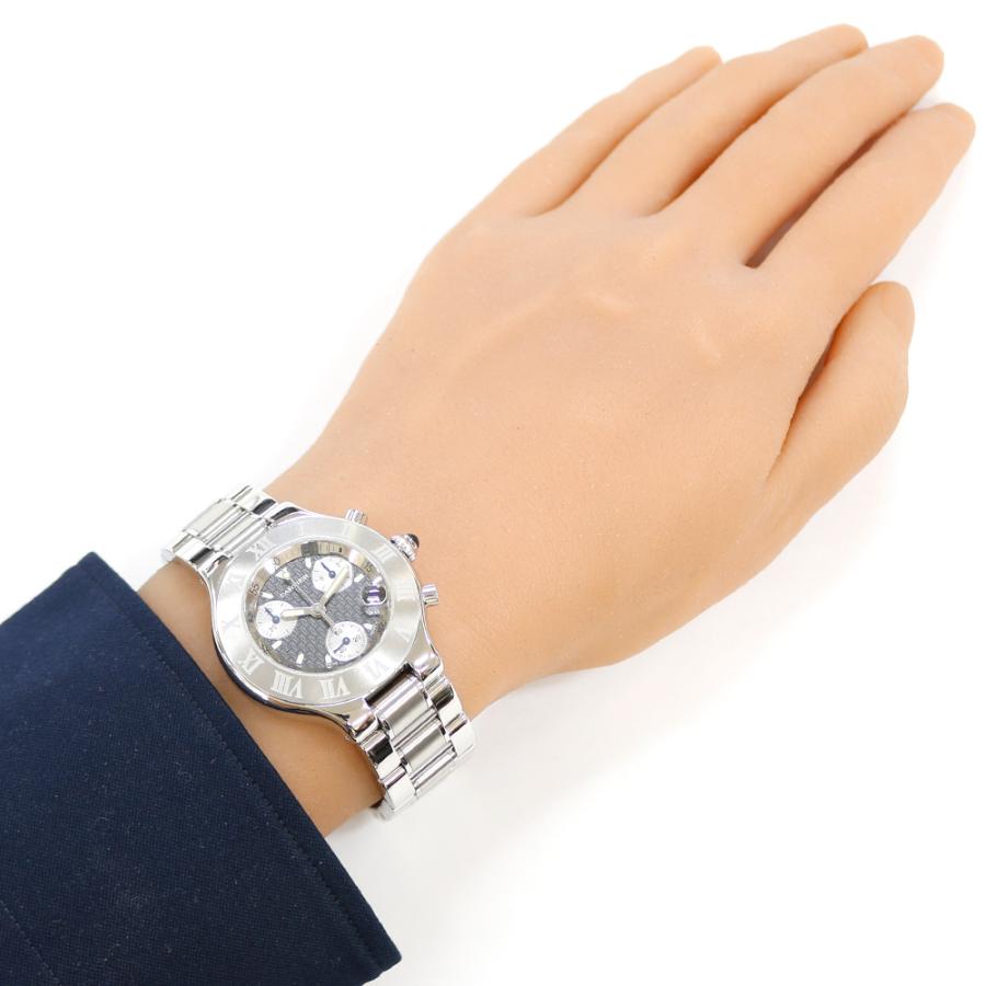 カルティエ クロノスカフ 腕時計 時計 ステンレススチール 2424 クオーツ メンズ 1年保証 CARTIER 中古｜rk-y｜02