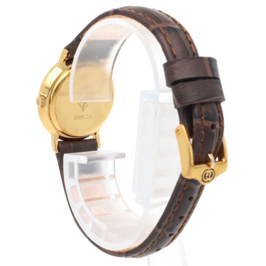 稼働品 GUCCI グッチ 3000.2.L GP レディース腕時計 中古品 GUCCI（グッチ） 腕時計 GP 3000.2.L クオーツ レディース 1年保証