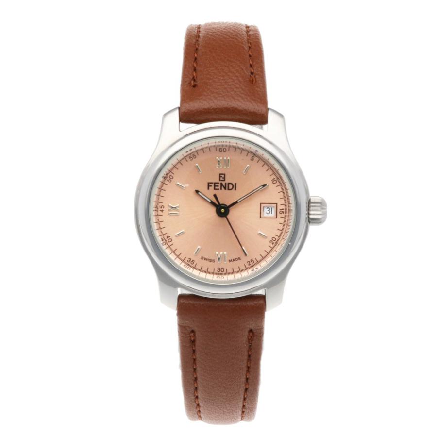 132 フェンディ 210L 腕時計 クォーツ デイト レディース FF 稼働品 FENDI（フェンディ） 腕時計 ステンレススチール 210L クオーツ