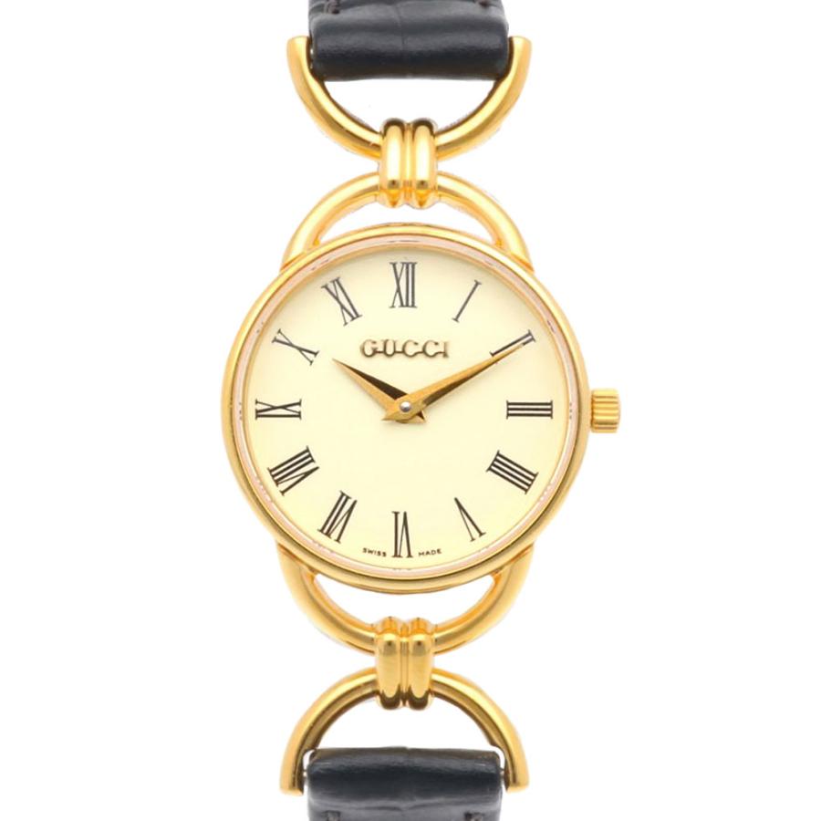 GUCCI グッチ 6000.2.L ゴールド文字盤 レディース腕時計　純正品 GUCCI（グッチ） 腕時計 GP 6000.2.L クオーツ レディース 1年保証