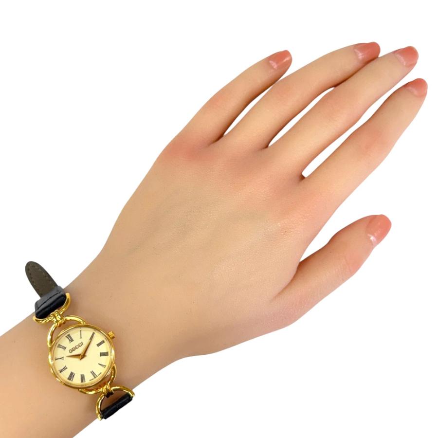 ✭mi✭美品グッチ6000.2.L レディース腕時計 ゴールド(稼働品) GUCCI（グッチ） 腕時計 GP 6000.2.L クオーツ レディース 1年保証