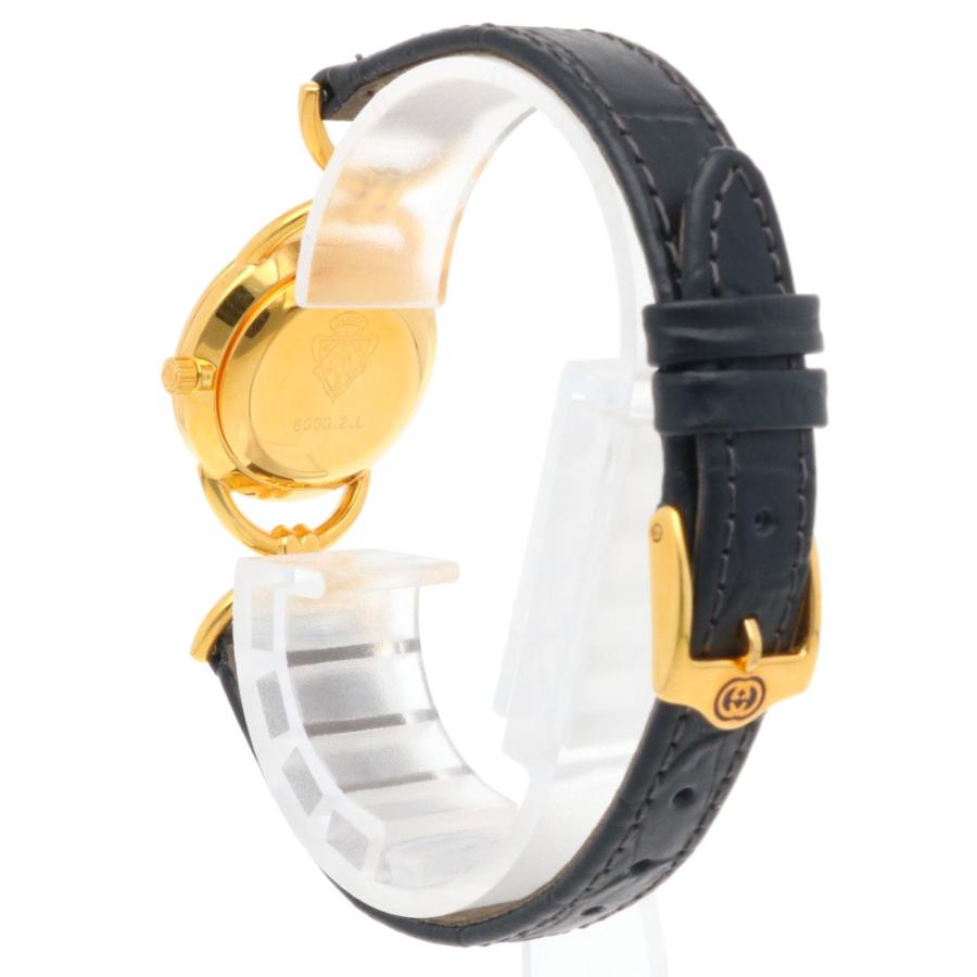 GUCCI グッチ 6000.2.L ゴールド文字盤 レディース腕時計　純正品 GUCCI（グッチ） 腕時計 GP 6000.2.L クオーツ レディース 1年保証