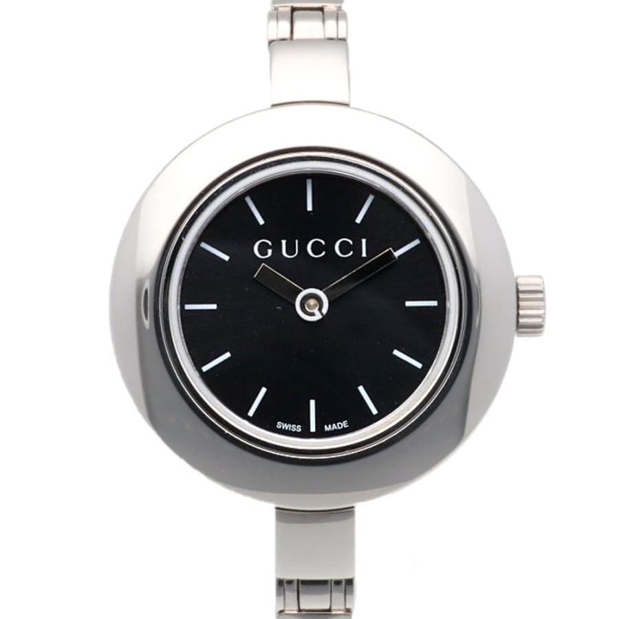 GUCCI アナログ時計 ステンレススチール ブラック GUCCI（グッチ） 腕時計 ステンレススチール 105 クオーツ レディース