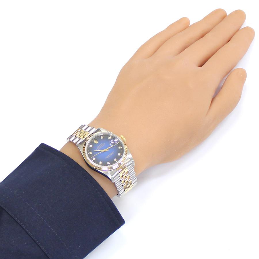 ロレックス デイトジャスト オイスターパーペチュアル 腕時計 ステンレススチール 16233G 自動巻き 1年保証 ROLEX 中古｜rk-y｜02